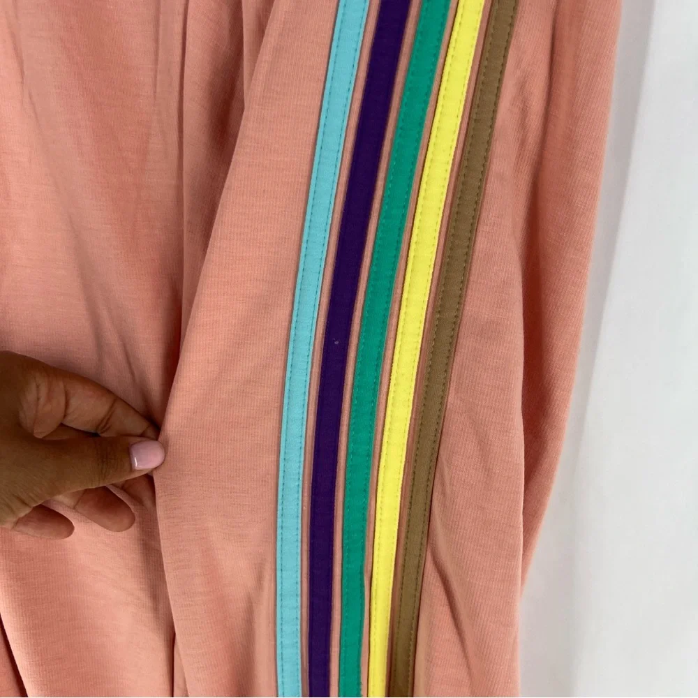 Electric Yoga Sundrop Jogger Pants Womens‎ Size S Pink Rainbow Side Stripes